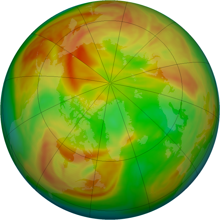 Arctic ozone map for 09 April 2007